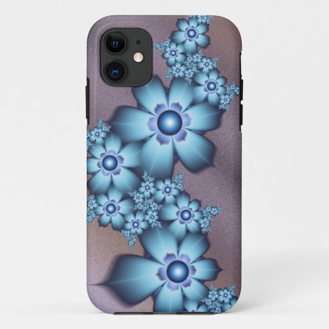 Coques Case-Mate iPhone Fleurs bleues (Dos)