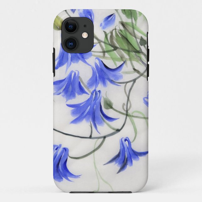 Coques Case-Mate iPhone Fleurs bleues (Dos)