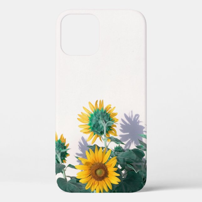 Coques Case-Mate iPhone Fleurs bleues et jaunes sur le mur blanc (Verso)