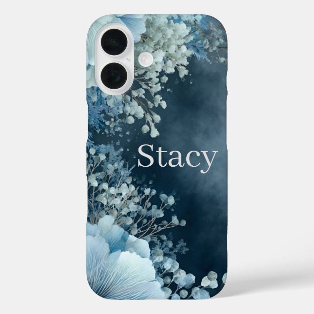 Coques Case-Mate iPhone Fleurs Bleues & Nuages  (Verso)
