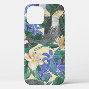 Case-Mate iPhone Case Fleurs Bleues Plumeria, Aquarelle Sans Couleur.