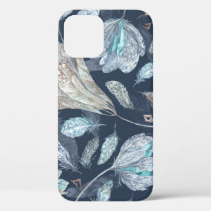 Case-Mate iPhone Case Fleurs Boho Chic : Aquarelle bleu foncé P