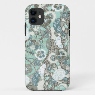 Coques Pour iPhone Fleurs Brown bleues Abstraites