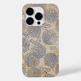 Coque Case-Mate iPhone Fleurs Chrysanthème japonais vintage Stressé