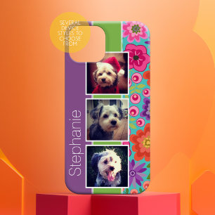 Coque Case-Mate iPhone Fleurs colorées 3 Collage photo Personnalisé
