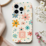 Coque Case-Mate iPhone Fleurs colorées Fille Motif sans couture<br><div class="desc">Ajoutez une touche de fantaisie et de charme à votre iPhone avec cet adorable coque iphone Motif Fille Colorful Flowers. Avec un délicieux mélange de couleurs pastel neutres et un design minimaliste, ce boîtier téléphonique mignon est parfait pour les enfants et tous ceux qui aiment les jolis motifs floraux. Le...</div>