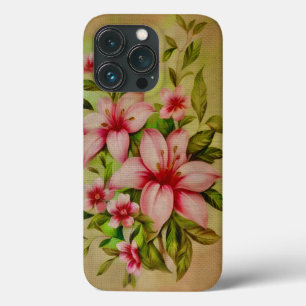 Case-Mate iPhone Case Fleurs Colorées Peintes Avec Fond Acrylique