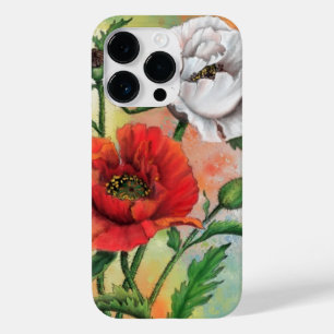 Fleurs coques iphone de pavot blanc rouge - Peintu