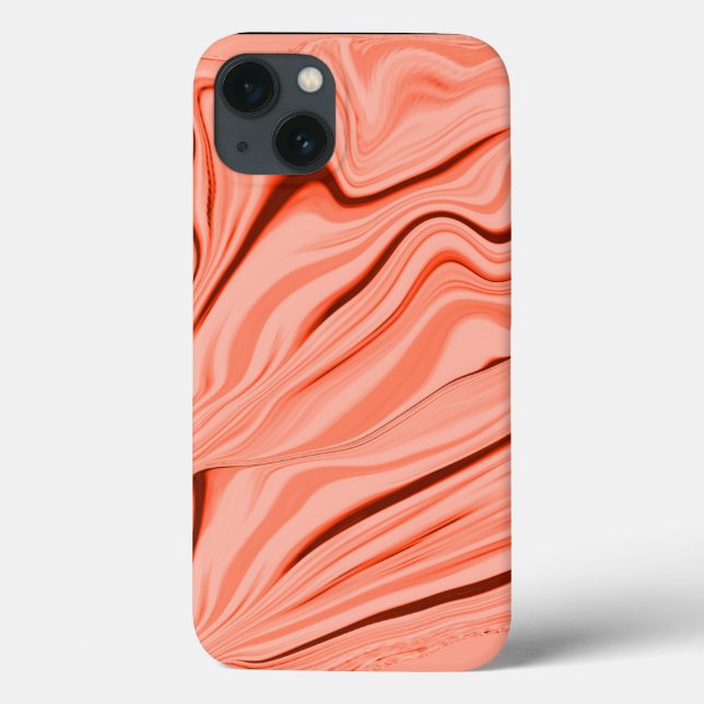 Coques Case-Mate iPhone Fleurs, coraux saumons et courbes mélangées roses (Verso)