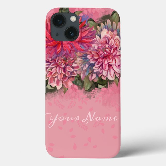 Coques Case-Mate iPhone fleurs dahlias (Verso)