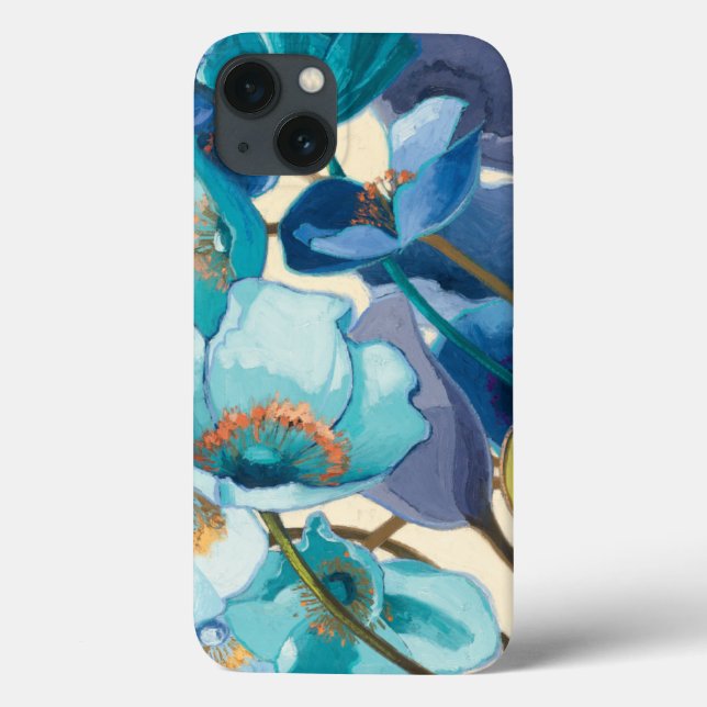Coques Case-Mate iPhone Fleurs dans différentes nuances de violet et de bl (Verso)