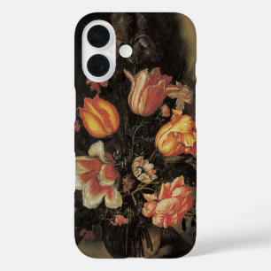 Coques iPhone 16 Fleurs dans un vase, nature morte florale baroque