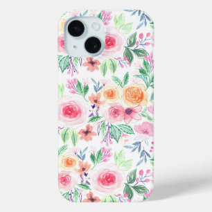 Coque Case-Mate iPhone Fleurs d'aquarelle et feuilles