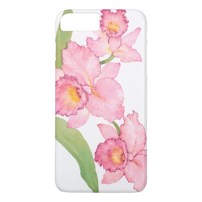 Coques Case-Mate iPhone Fleurs d'aquarelle rose exotique (Dos)