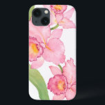 Coques Pour iPhone Fleurs d'aquarelle rose exotique<br><div class="desc">Fleurs d'aquarelles roses exotiques Artiste : Tim OToole</div>