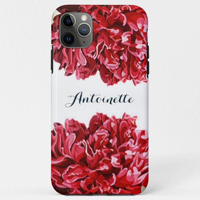 Coques Case-Mate iPhone Fleurs d'aquarelle rouge Floral Élégant Personnali (Dos)