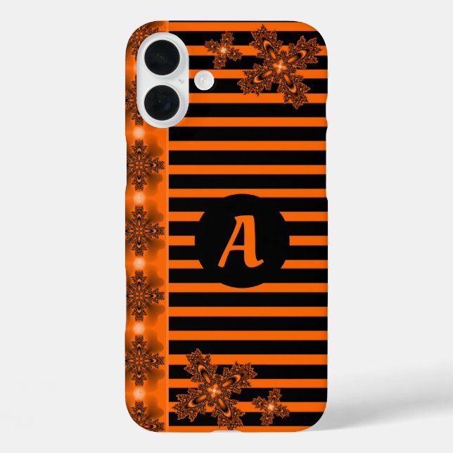 Coques Case-Mate iPhone Fleurs d'art en style rétro avec monogramme (Verso)