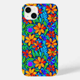 Coque Case-Mate iPhone Fleurs d'art populaire colorées vives
