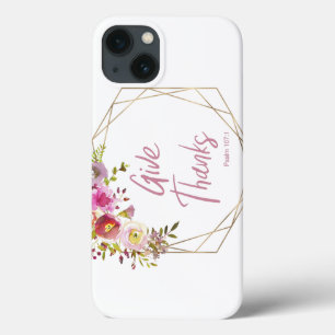 Case-Mate iPhone Case Fleurs de aquarelle roses avec remerciements