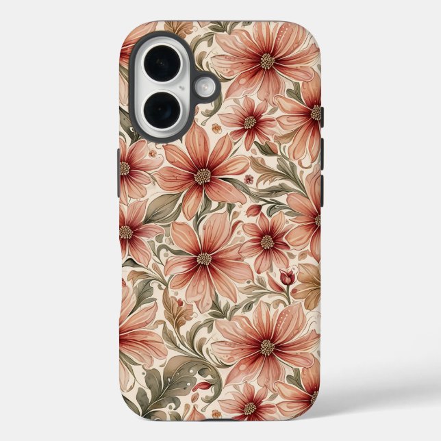 Coques Case-Mate iPhone Fleurs de automne de cuivre (Verso)
