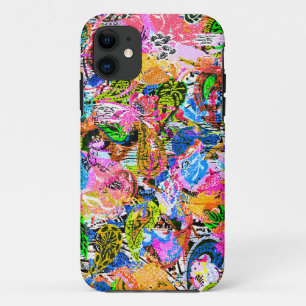 Coques Pour iPhone Fleurs de cachemire abstraites et colorées