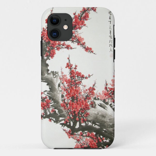 Coques Case-Mate iPhone Fleurs de cerisier chinoises (Dos)