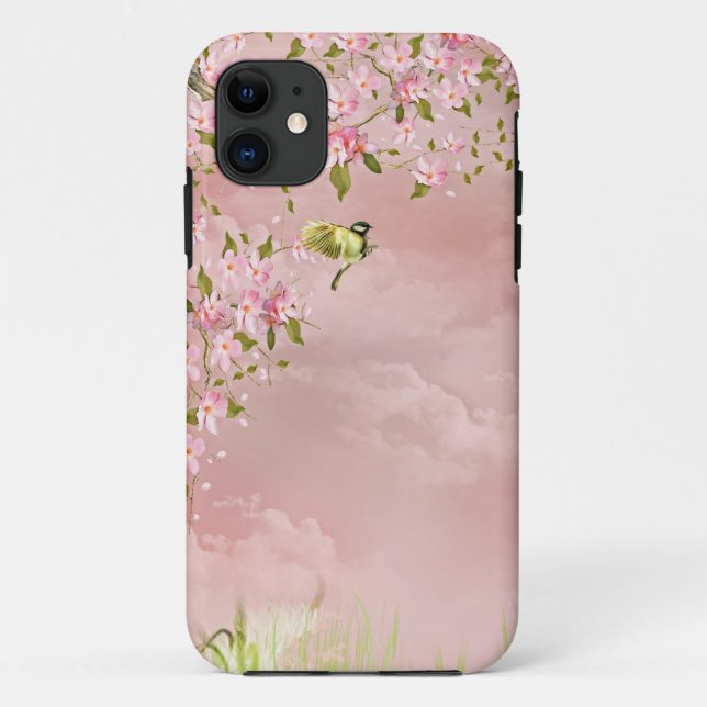 Coques Case-Mate iPhone fleurs de cerisier dans le ciel (Dos)