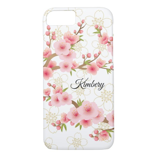 Coques Case-Mate iPhone Fleurs de cerisier élégantes (Dos)