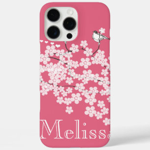 Coques iPhone 16 Pro Max Fleurs de Cerisier Personnalisées