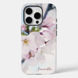 Coques iPhone 16 Pro Fleurs de cerisier rose clair Floral Personnalisé