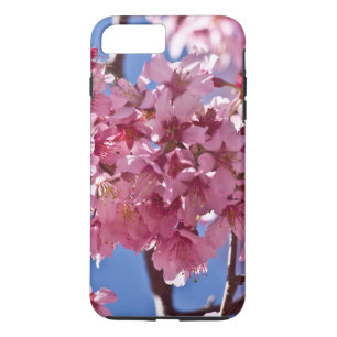 Coque iPhone 7 Plus Fleurs de cerisier Sakura Étoiles rouges