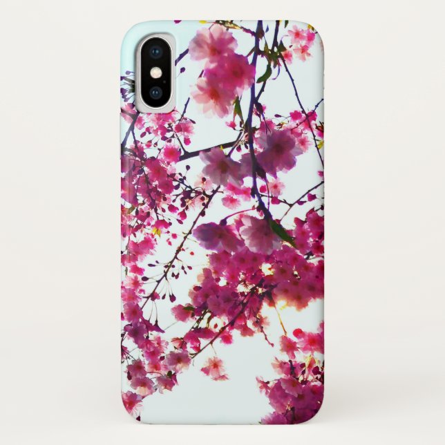 Coques Case-Mate iPhone Fleurs de cerisiers roses (Dos)