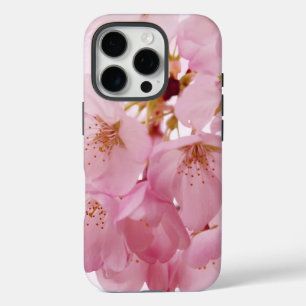 Coques iPhone 16 Pro Fleurs de cerisiers roses Vintages
