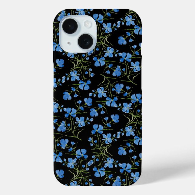 Coques Case-Mate iPhone Fleurs de Cosmos Bleu (Verso)