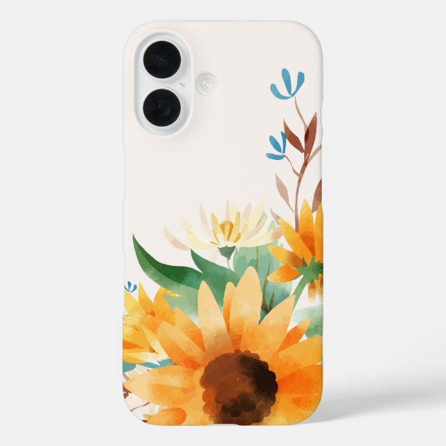 Coques Case-Mate iPhone Fleurs de couleur aquarelle (Verso)