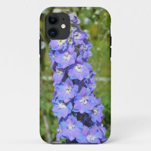 Coques Pour iPhone Fleurs de delphinium bleu