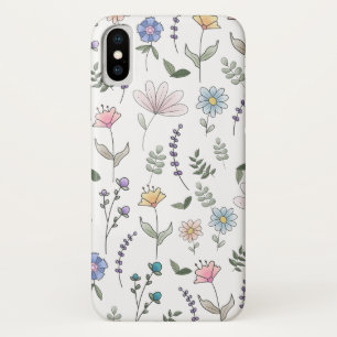 Case-Mate iPhone Case Fleurs de gribouillis d'aquarelle printanière