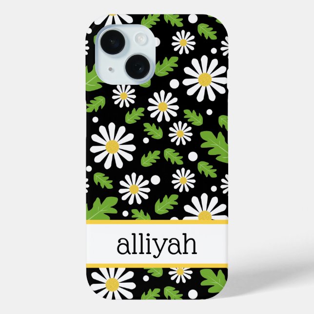 Coques Case-Mate iPhone Fleurs de Hippie Rétro Motif Daisy (Verso)