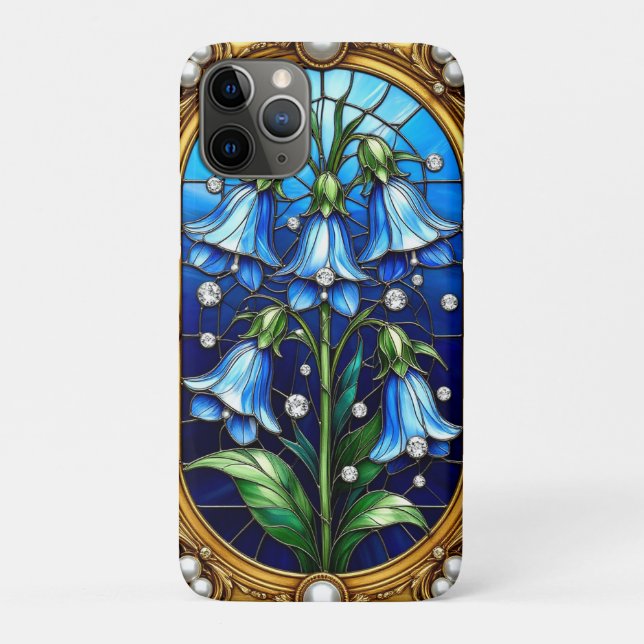 Coques Case-Mate iPhone Fleurs de Jacinthe et Détails de Cadre Doré (Dos)