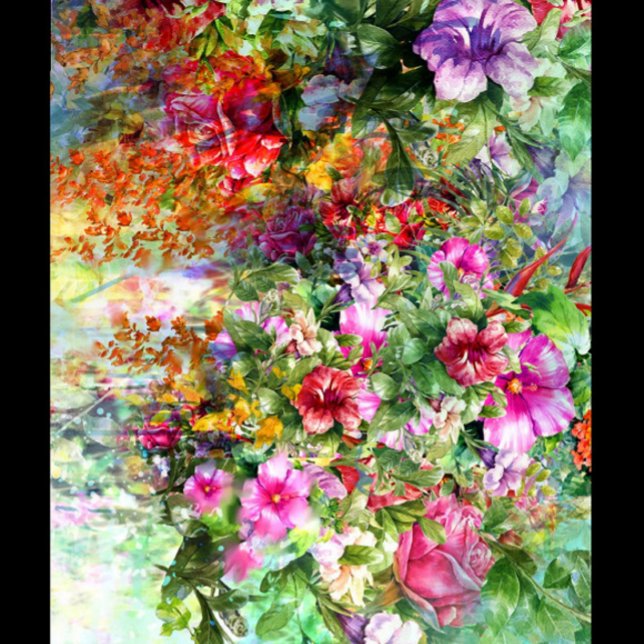 Coques Case-Mate iPhone Fleurs de jardin (Watercolor painting of a variety of flowers, including roses, petunias, and other blossoms.)