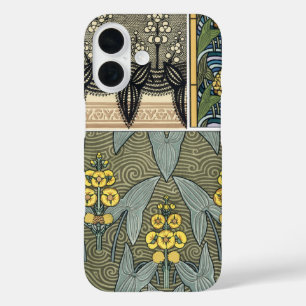 Coque Pour iPhone 16 Fleurs de jardin Art Nouveau flèche vintage