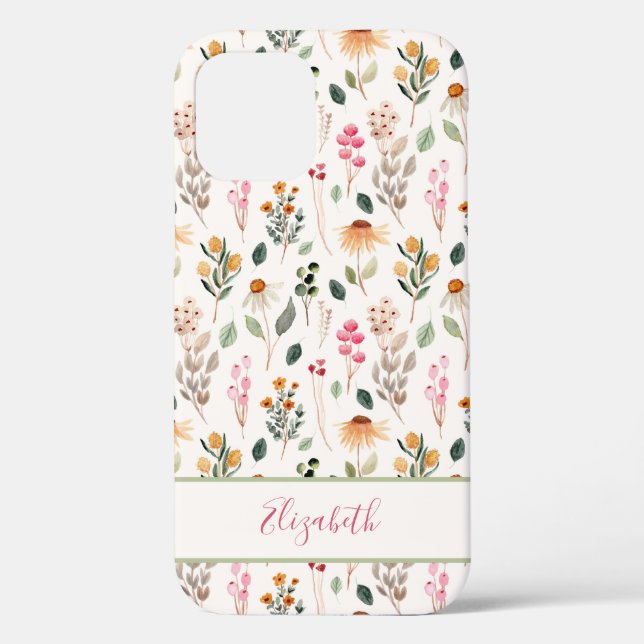 Coques Case-Mate iPhone Fleurs de jardin Motif unique (Verso)