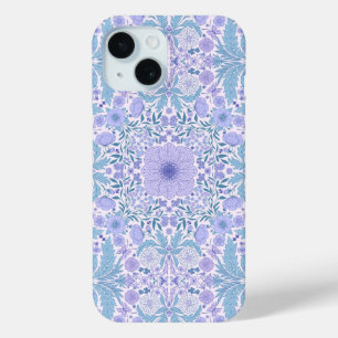 Coque Case-Mate iPhone Fleurs de jardin rétro en bleu et violet