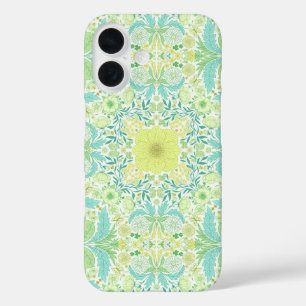 Coque Pour iPhone 16 Fleurs de jardin rétro en vert et jaune