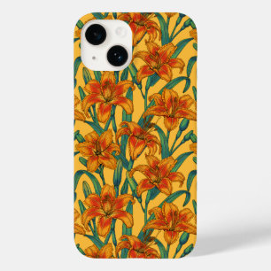 Coque Case-Mate iPhone Fleurs de jour tawny, bleu et jaune