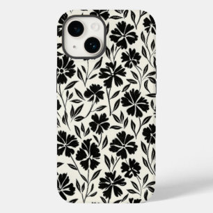Coque Case-Mate iPhone Fleurs de la main noire et blanche