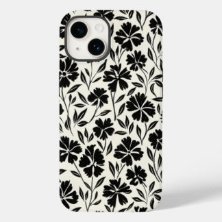 Coque Case-Mate iPhone Fleurs de la main noire et blanche