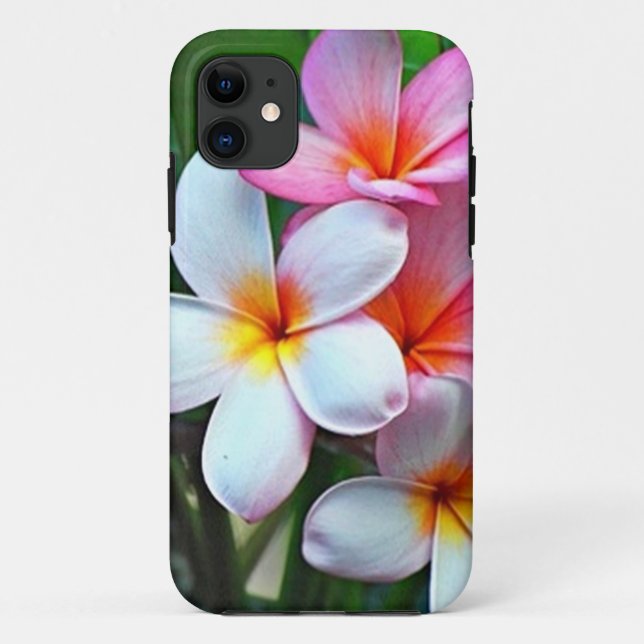 Coques Case-Mate iPhone Fleurs de la Plumeria hawaïenne (Dos)