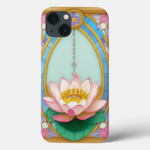 Case-Mate iPhone Case Fleurs de lotus en fleurs avec cadre doré artistiq