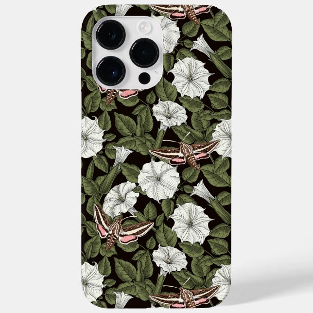 Coques Case-Mate iPhone Fleurs de lune et sphinx Mois (Verso)